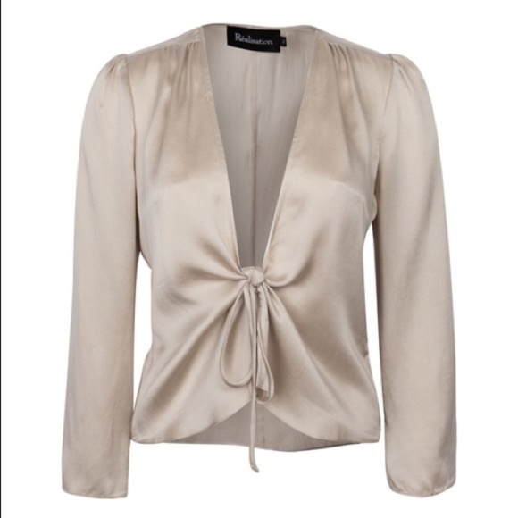 REALISATION PAR BIANCA Top Silver 100% Silk XS - Picture 5 of 8